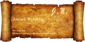 Jacsó Mihály névjegykártya