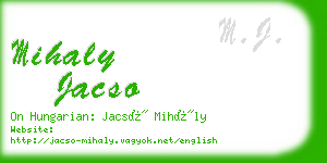 mihaly jacso business card